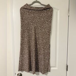 Altar'd State Brown Floral Maxi Skirt